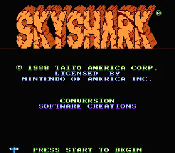 Sky Shark (USA) (Rev 1) screen shot title